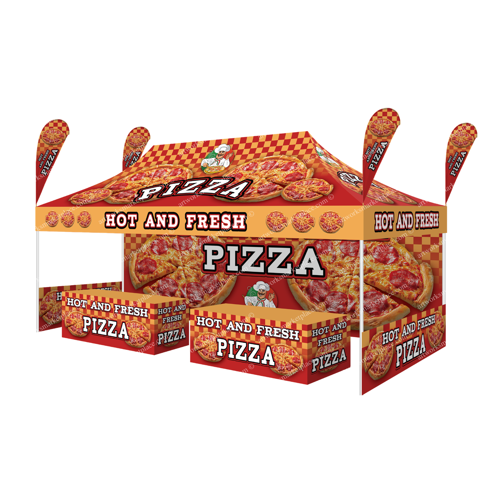 10ft x 20ft Hi-Peak Single Tents (Option 1)