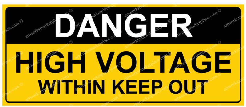 AM06B – Danger | High Voltage - Warning Safety Signs (Option 2)