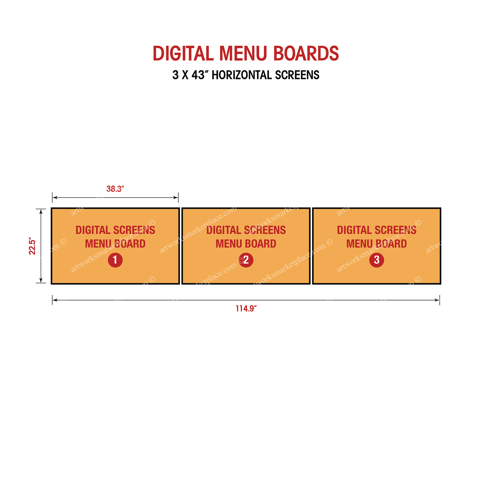 AM05D - Restaurant Digital Menu Boards - (Option 1) - Image 2