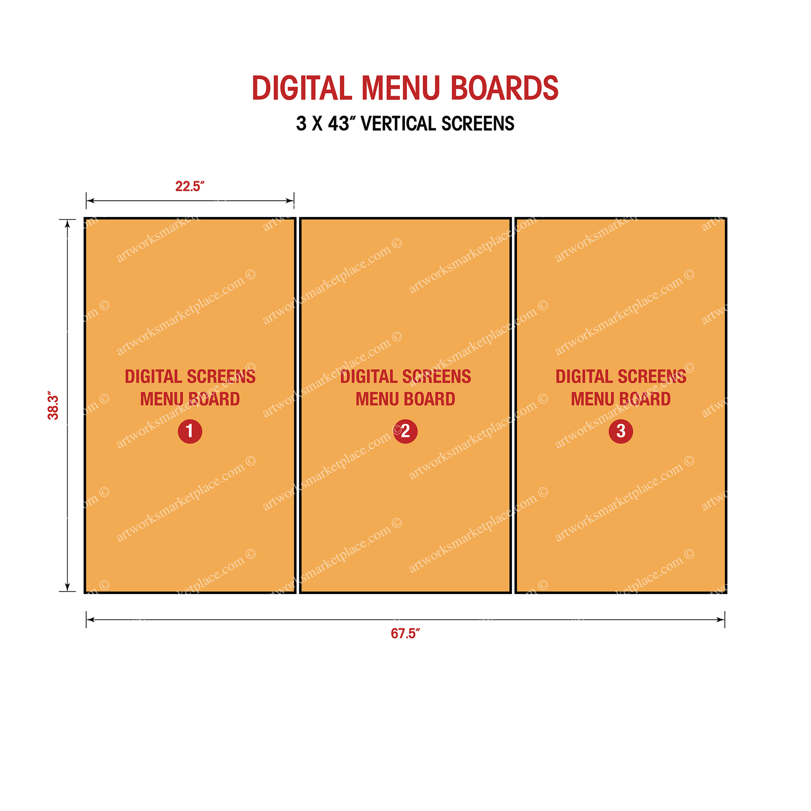 AM05D - Restaurant Digital Menu Boards - (Option 1) - Image 3