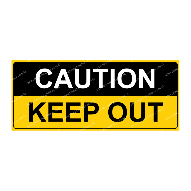 AM06B – Caution | Keep Out - Warning Safety Signs (Option 1)