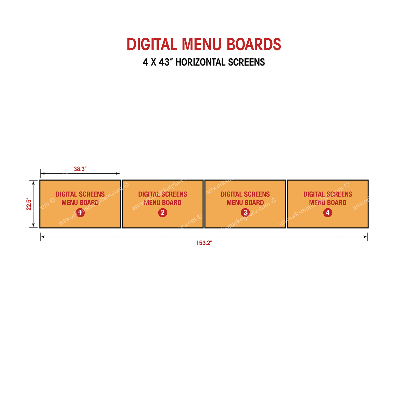 AM05D - Restaurant Digital Menu Boards - (Option 1) - Image 4