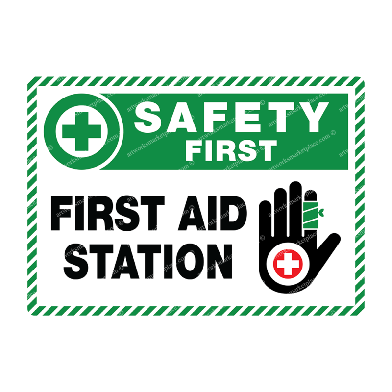 AM06D – Safety First, First Aid Station Sign (Option 1)