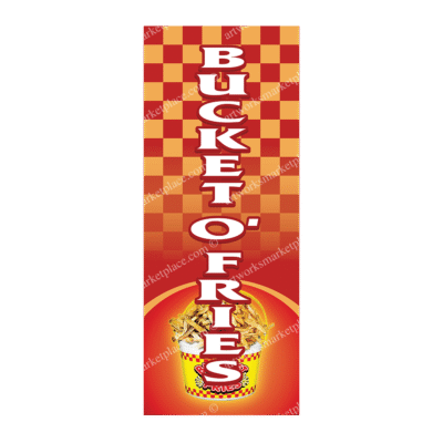 Rectangle Flag - Bucket O' Fries (Option 1)