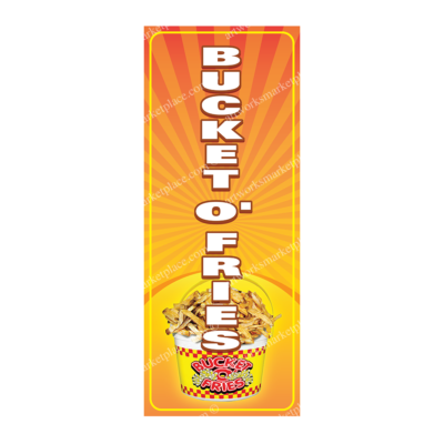 Rectangle Flag | Bucket O' Fries (Option 2)