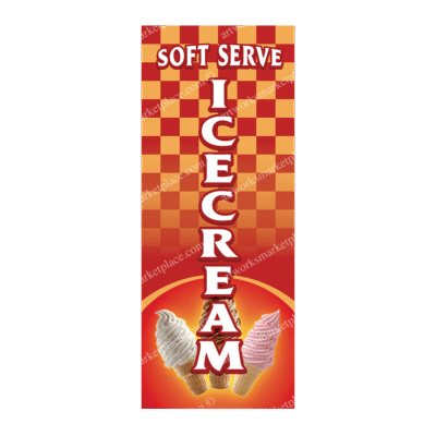 Rectangle Flag | Soft Serve Ice Cream (Option 1)