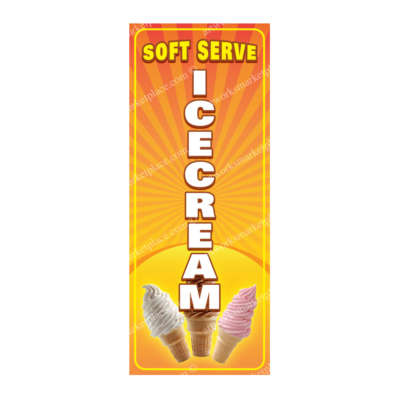 Rectangle Flag | Soft Serve Ice Cream (Option 2)