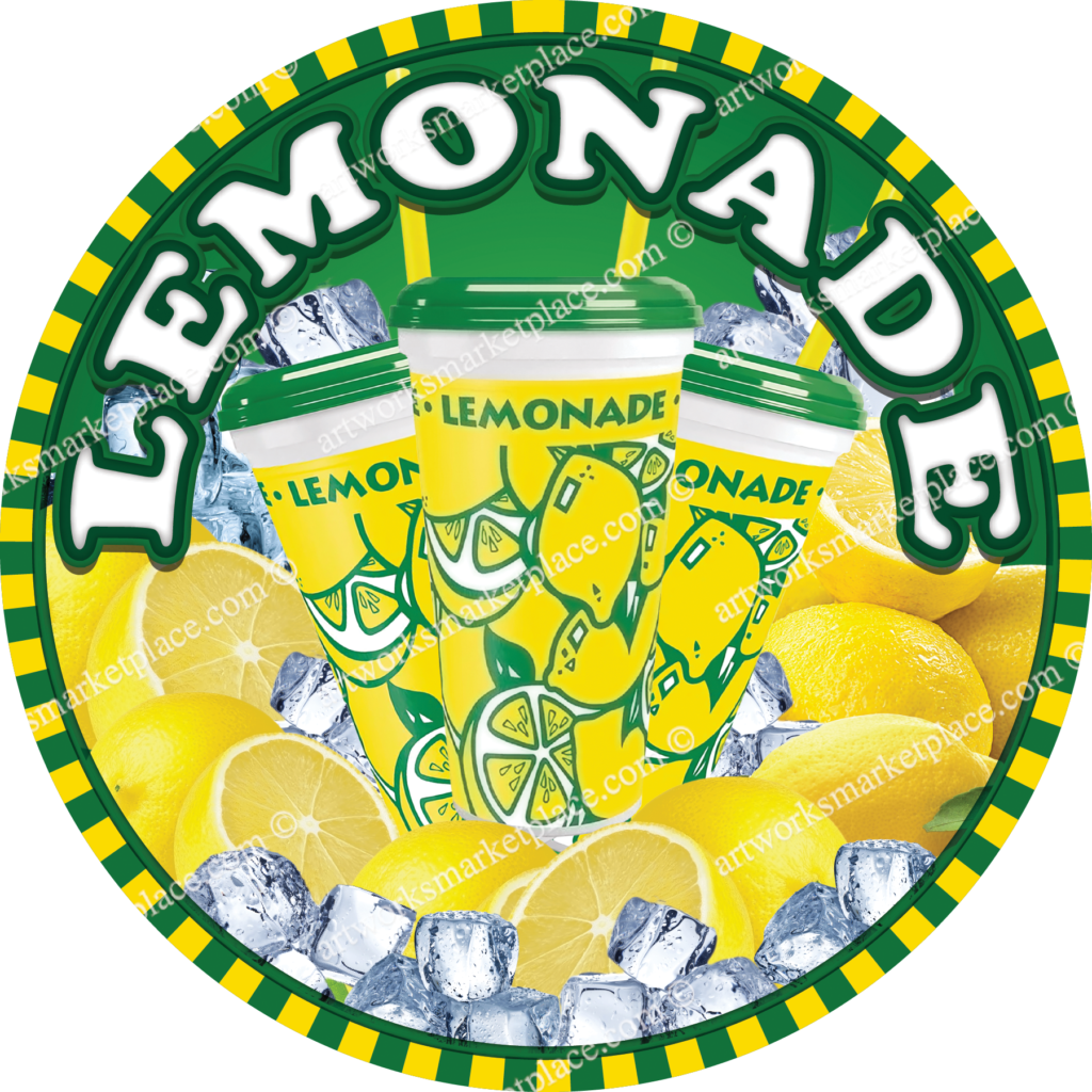 Round Dangler Food Signs - Lemonade (Option 1)