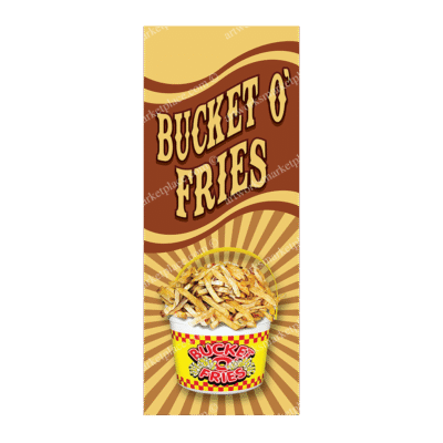 Rectangle Flag | Bucket O’ Fries (Option 3)