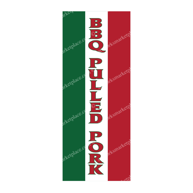 Rectangle Flag - BBQ Pulled Pork