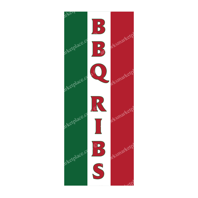 Rectangle Flag - BBQ Ribs