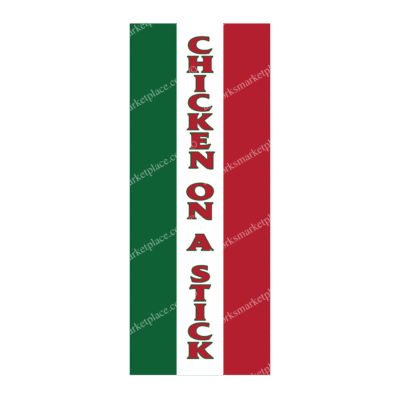 Rectangle Flag - Chicken On A Stick