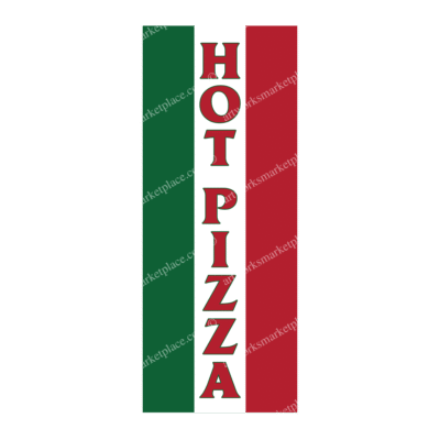 Rectangle Flag - Hot Pizza