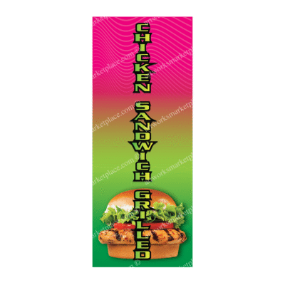 Rectangle Flag For Chicken Sandwich Grilled
