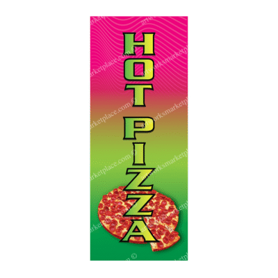 Rectangle Flag For Hot Pizza