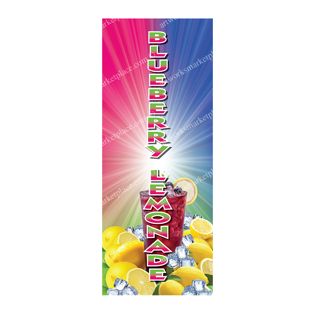 Rectangle Flag For Blueberry Lemonade