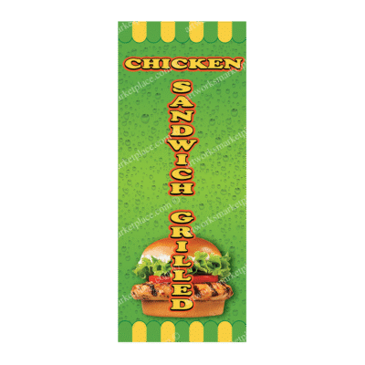 Rectangle Flag For Chicken Sandwich Grilled