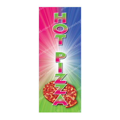 Rectangle Flag For Hot Pizza