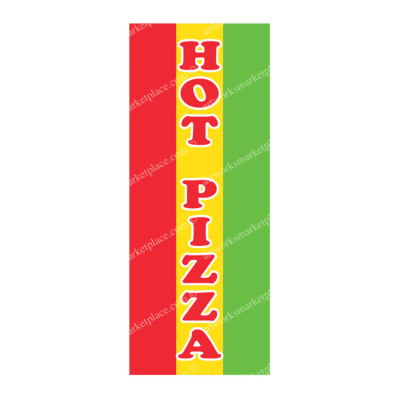 Rectangle Flag For Hot Pizza