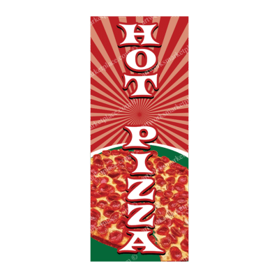 Rectangle Flag For Hot Pizza