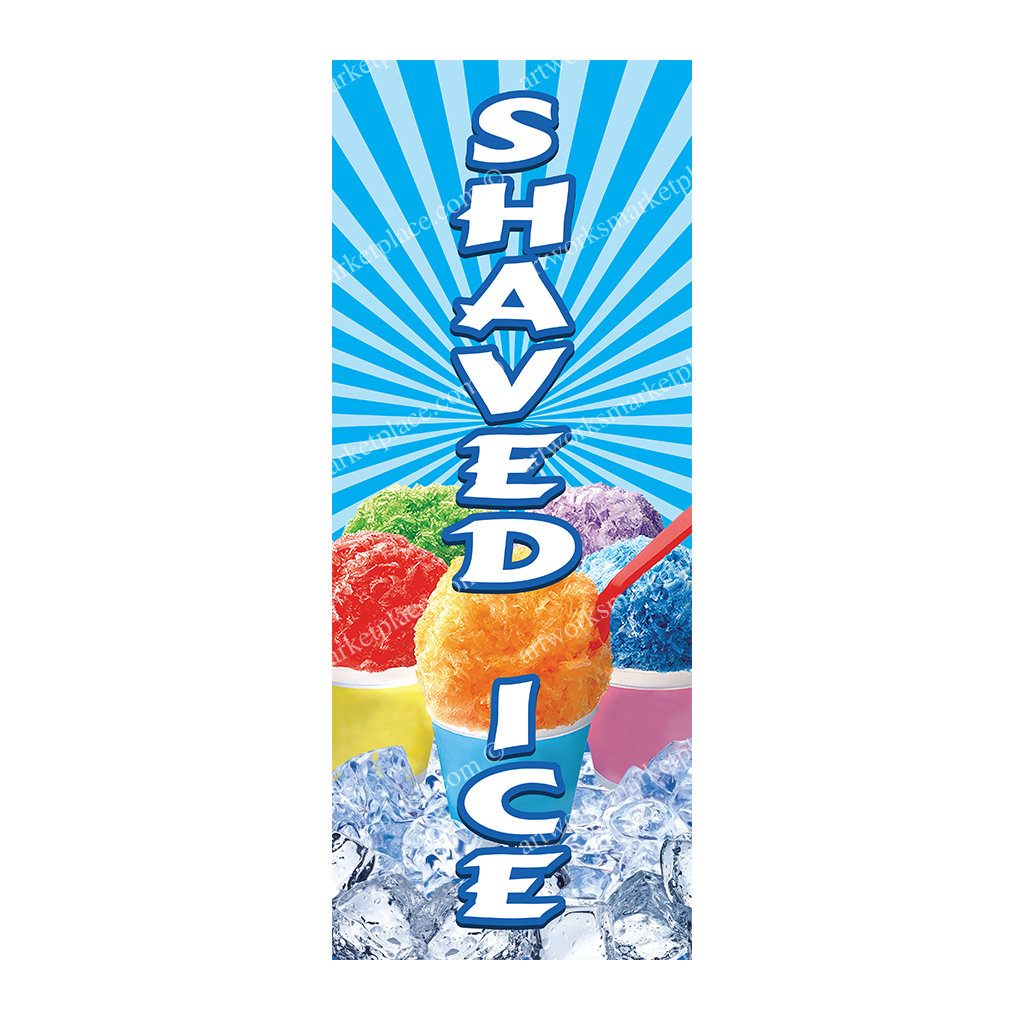 Rectangle Flag For Shaved Ice (Option 2)